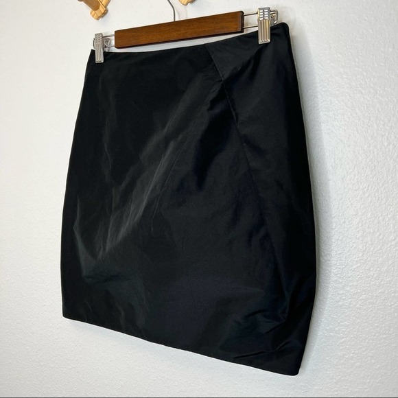 Marni Black Foldover Asymmetric Black Mini Skirt Size 38 - Picture 4 of 8